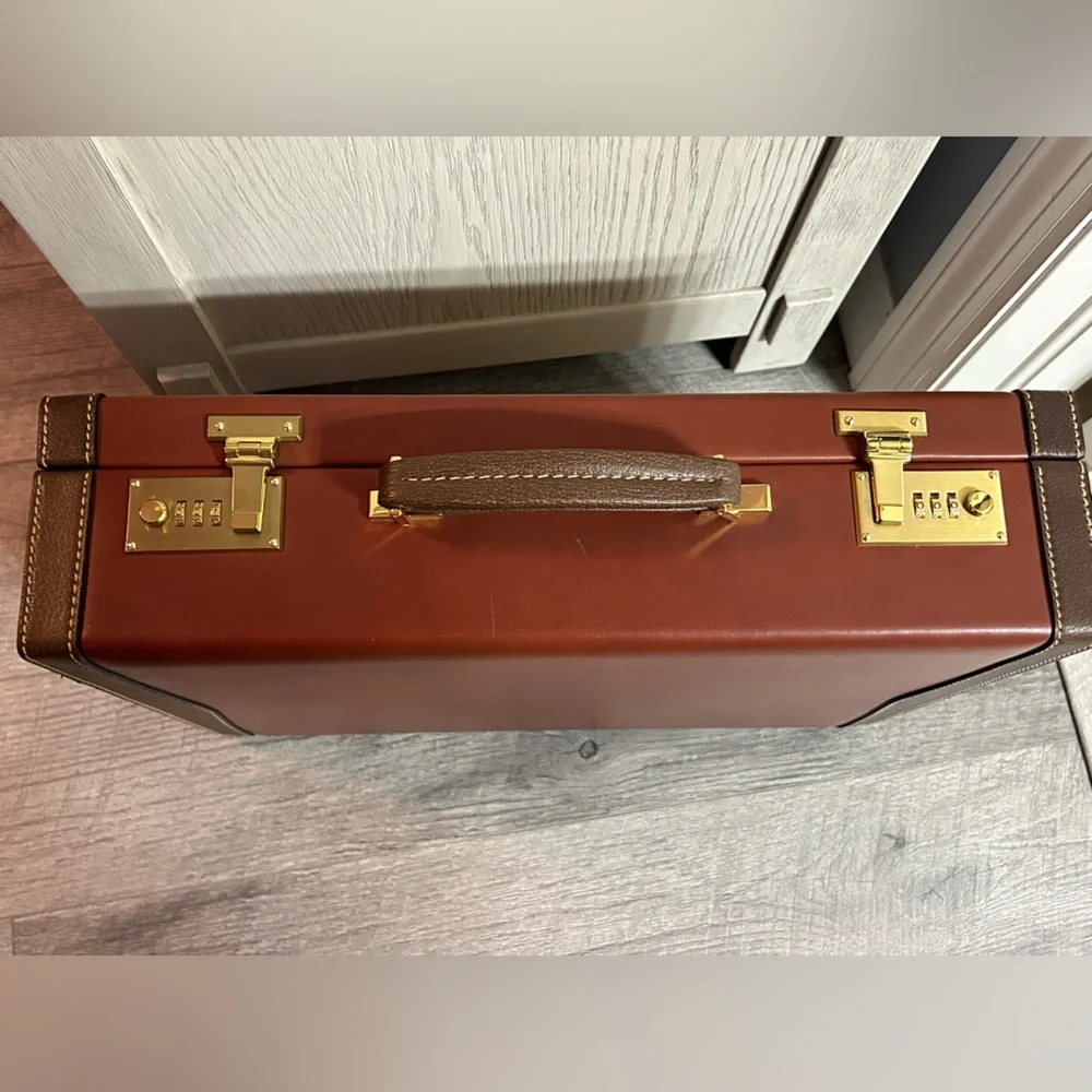 Mark Cross Vintage leather Briefcase New with dust bag